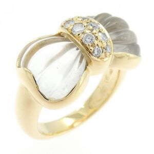 Boucheron Rock Crystal Au750 Yellow Gold Diamond Ring